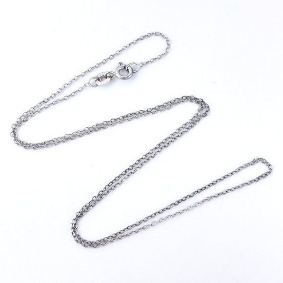 Vintage Sterling Silver 925 0.8mm Cable Chain Necklace 18" - Picture 1 of 3